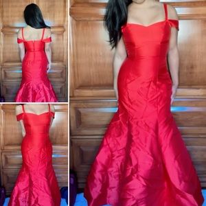 Red Windsor mermaid ball dress